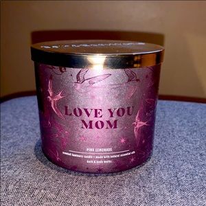 Bath and Body Works “Love You Mom” Pink Lemonade Candle